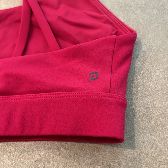 Peloton Pink Sport Bra Strappy  Cross Back - Picture 3 of 4